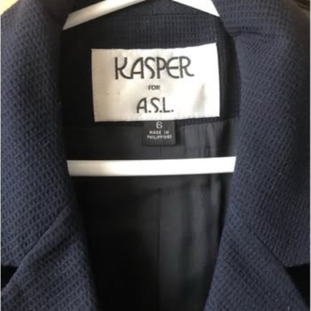 Vintage 1980s Kasper for A.S.L. Navy Skirt Suit – Size 6